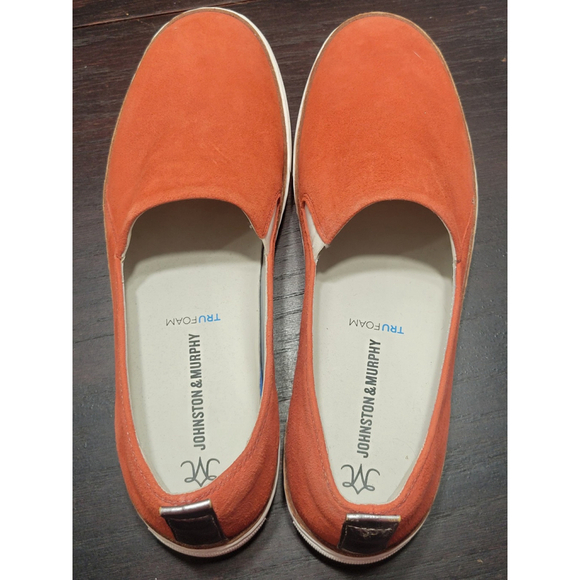 Johnston & Murphy Womens Trufoam Orange Suede Sneakers Size 10 - Picture 1 of 9